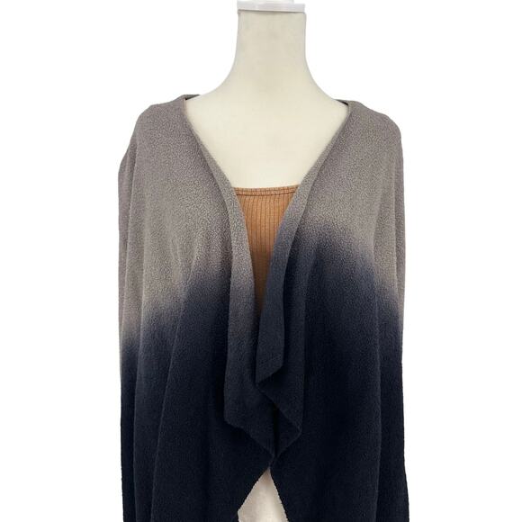 Barefoot Dreams Cozychic Lite Long Cardigan Purple/Ombre S/M Dye Open Front Wrap - Picture 3 of 8